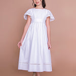 Vestido Infantil Poesia Longo Branco