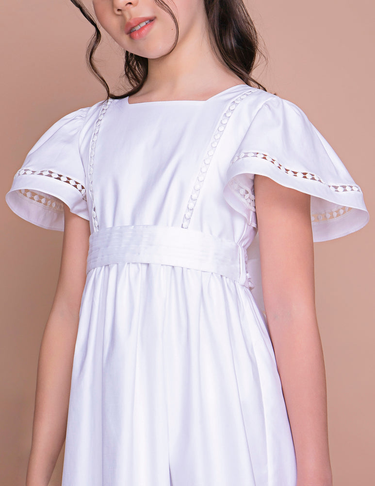 Vestido Infantil Poesia Longo Branco
