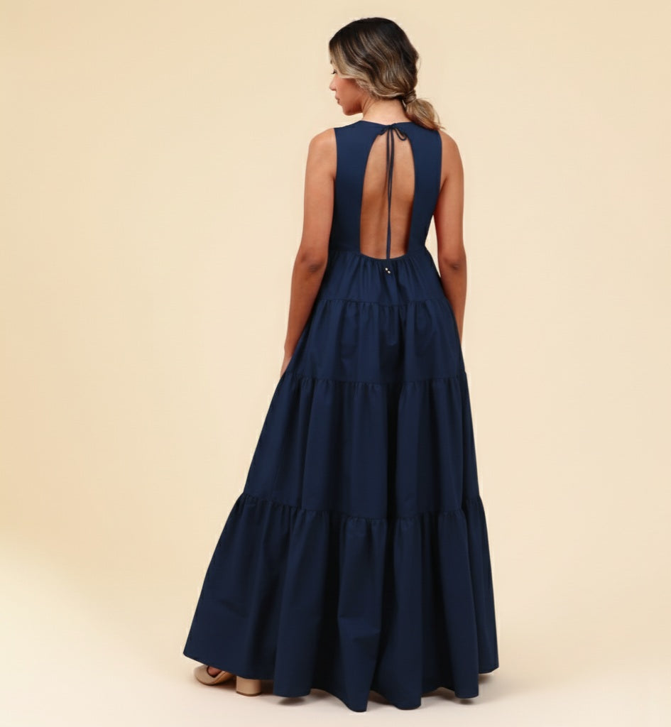 Vestido Amalfi Mãe Azul Marinho