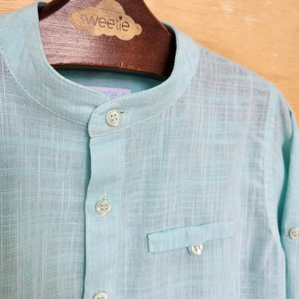 Camisa Infantil Lucca Verde Bebê