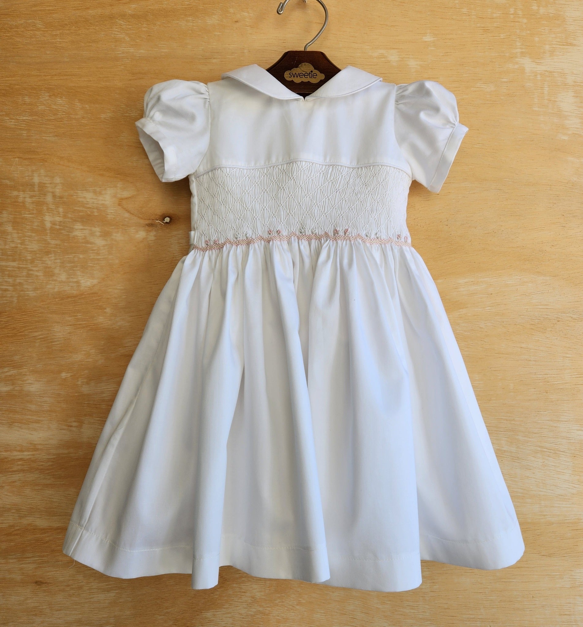 White Vestido Bordado Bebe Vestido Bordado Bebê Clara 400 Fios