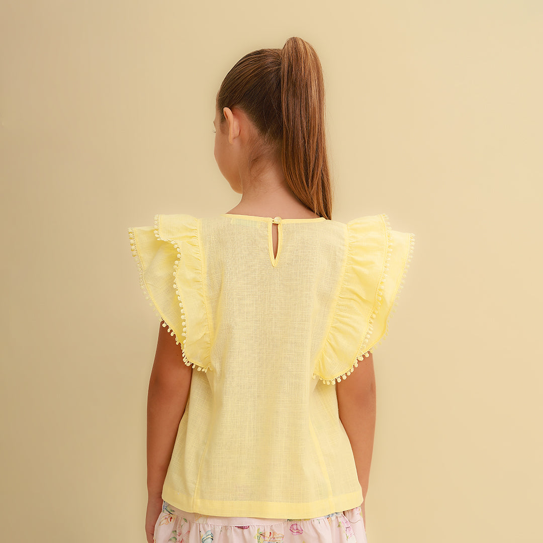 Blusa Bata Infantil Amarelo