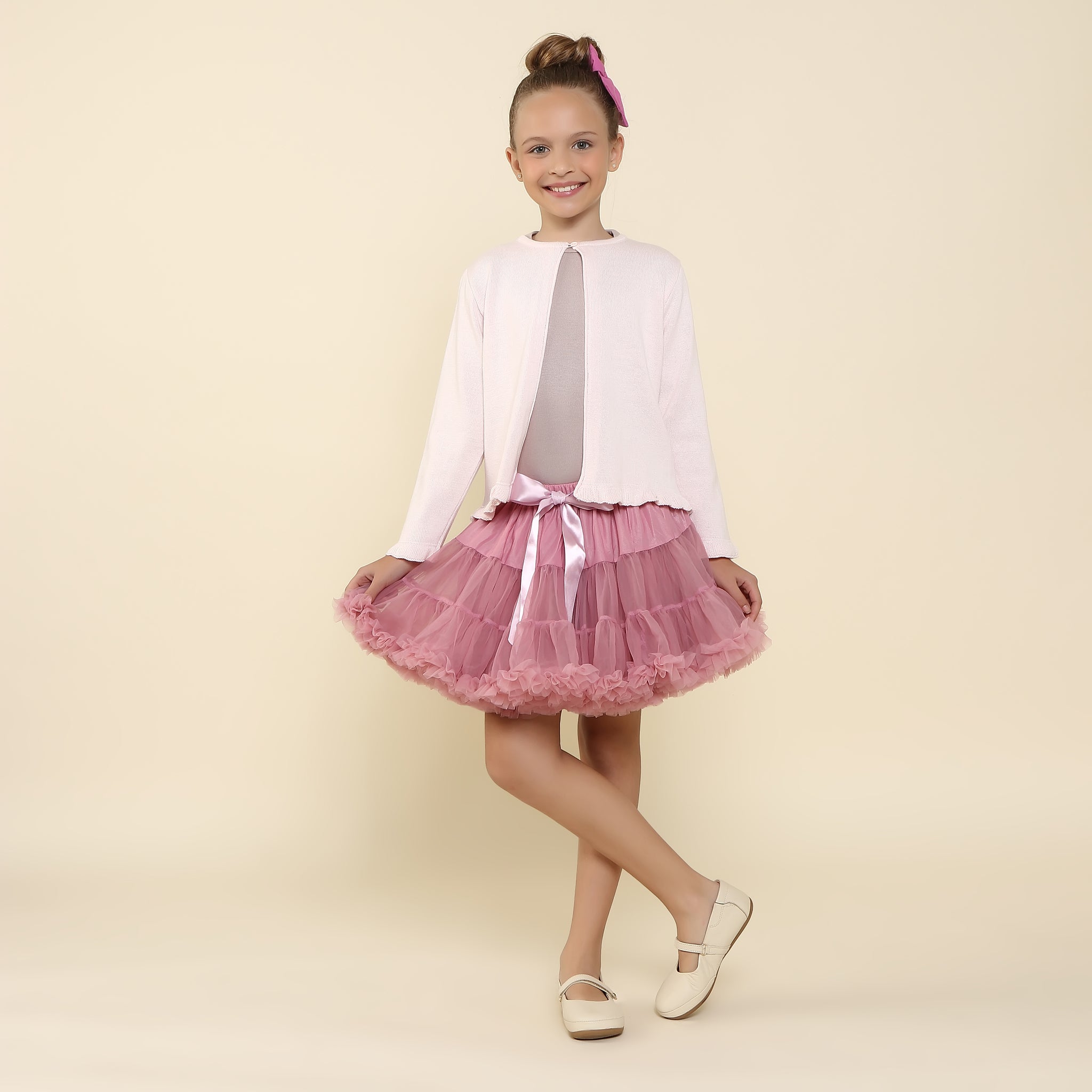 Casaqueto de Tricot Infantil Lorena Rosa