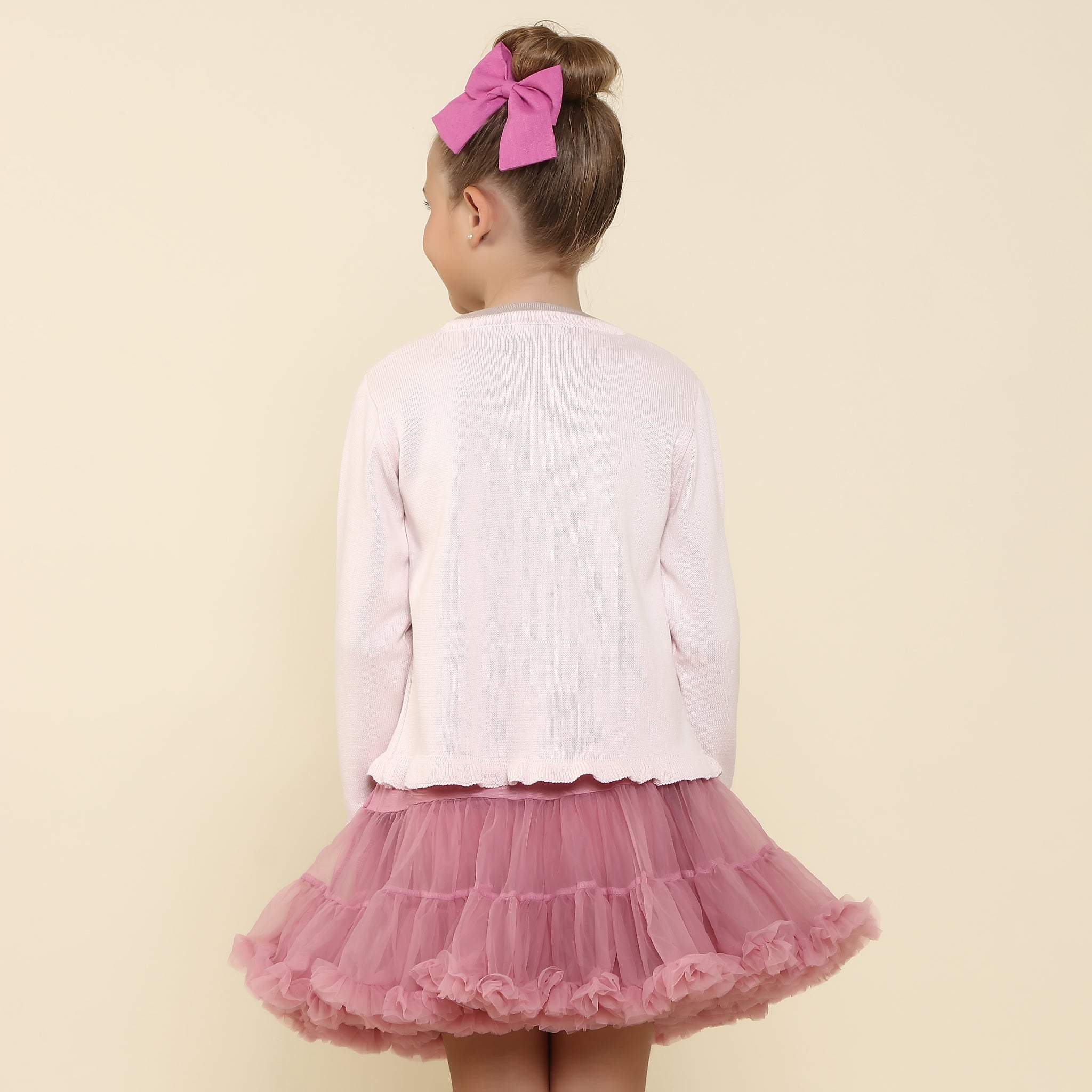 Casaqueto de Tricot Infantil Lorena Rosa