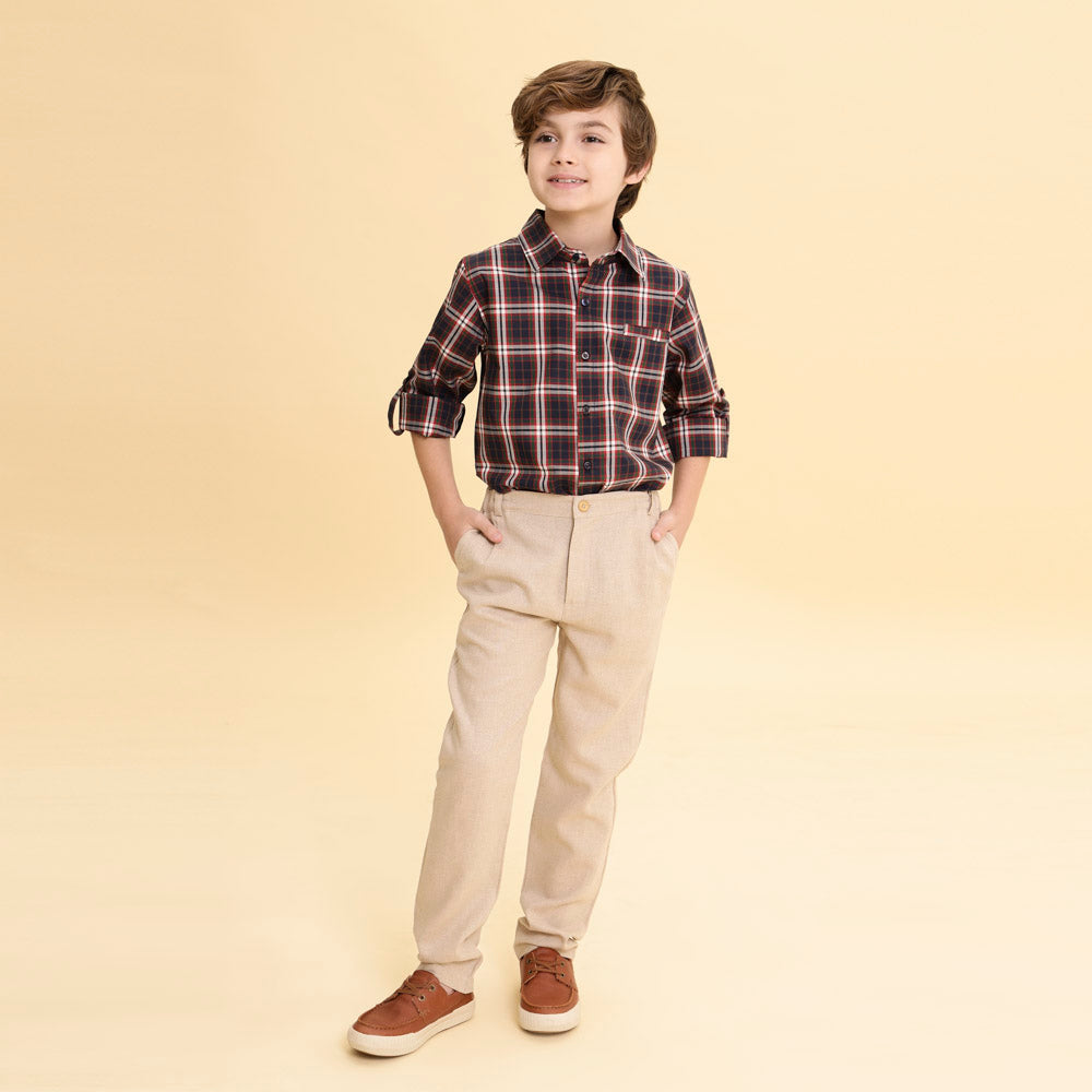 Camisa Infantil Scott Xadrez