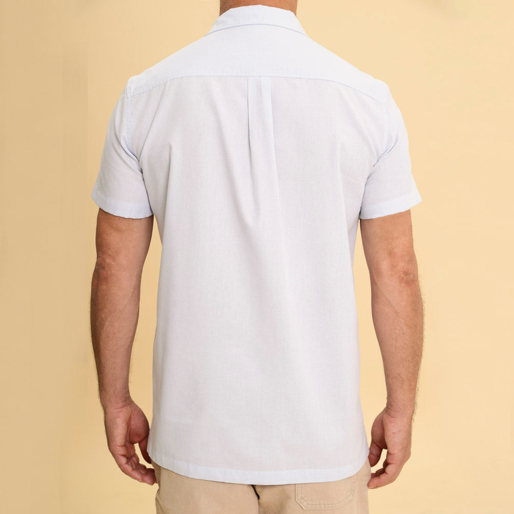 Camisa Pai Micro Vichy Azul