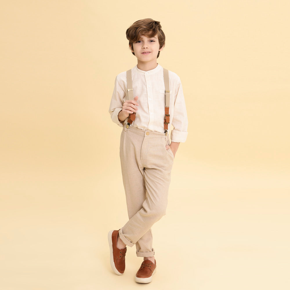 Camisa Infantil Lucca Bege