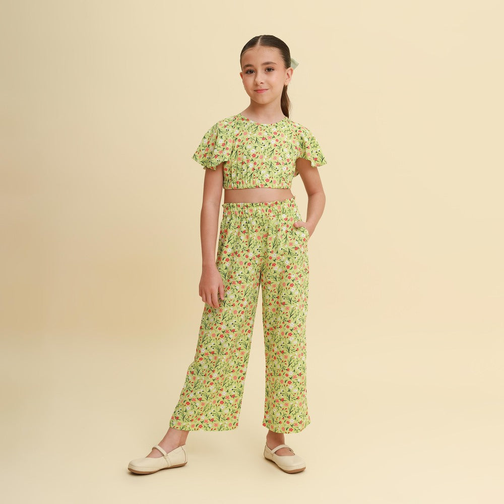 Conjunto Infantil Versalhes Florzinha Verde