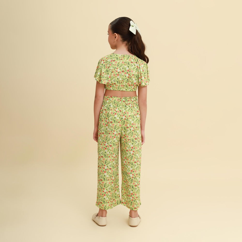 Conjunto Infantil Versalhes Florzinha Verde