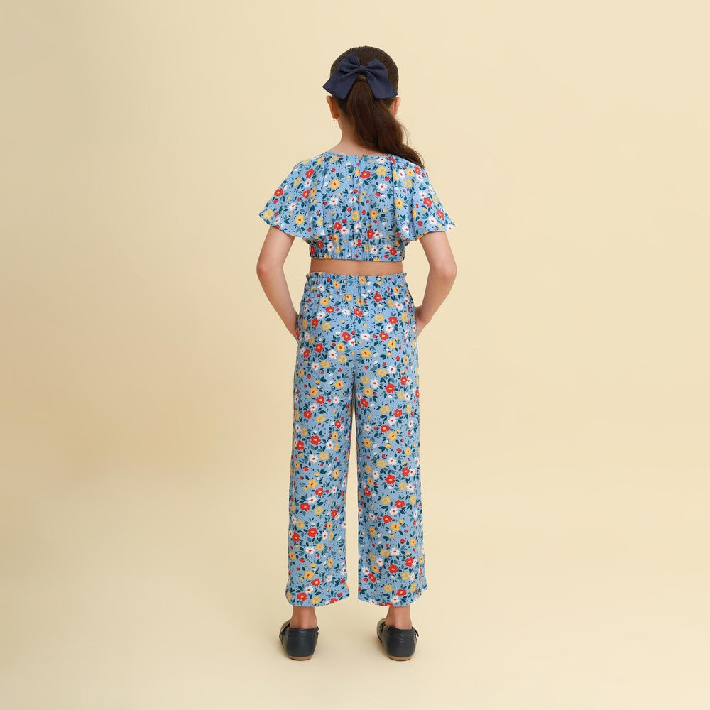 Conjunto Infantil Versalhes Florzinha Azul