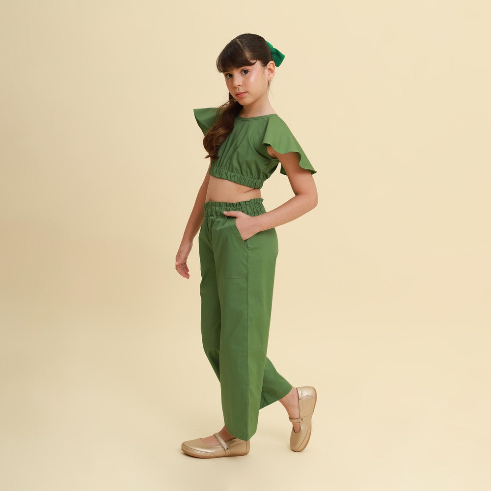 Conjunto Infantil Versalhes Verde Oliva