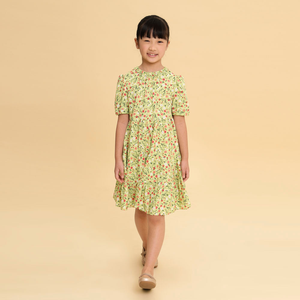 Vestido Infantil Vicenza Florzinha Verde