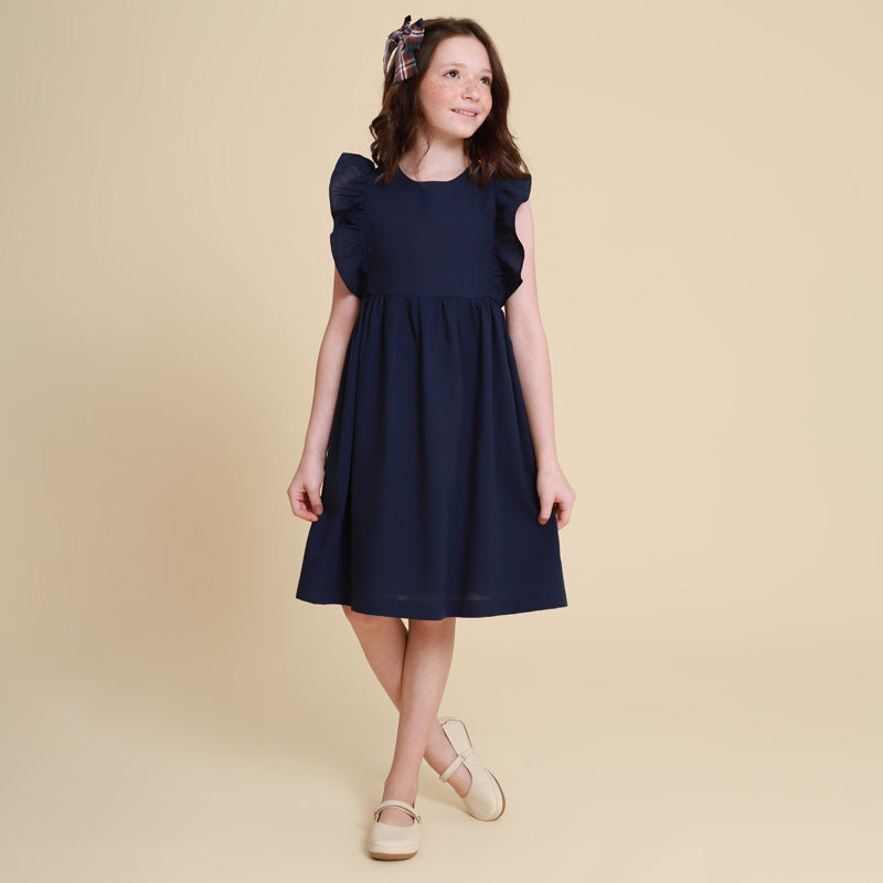 Vestido Infantil Capri Azul Marinho