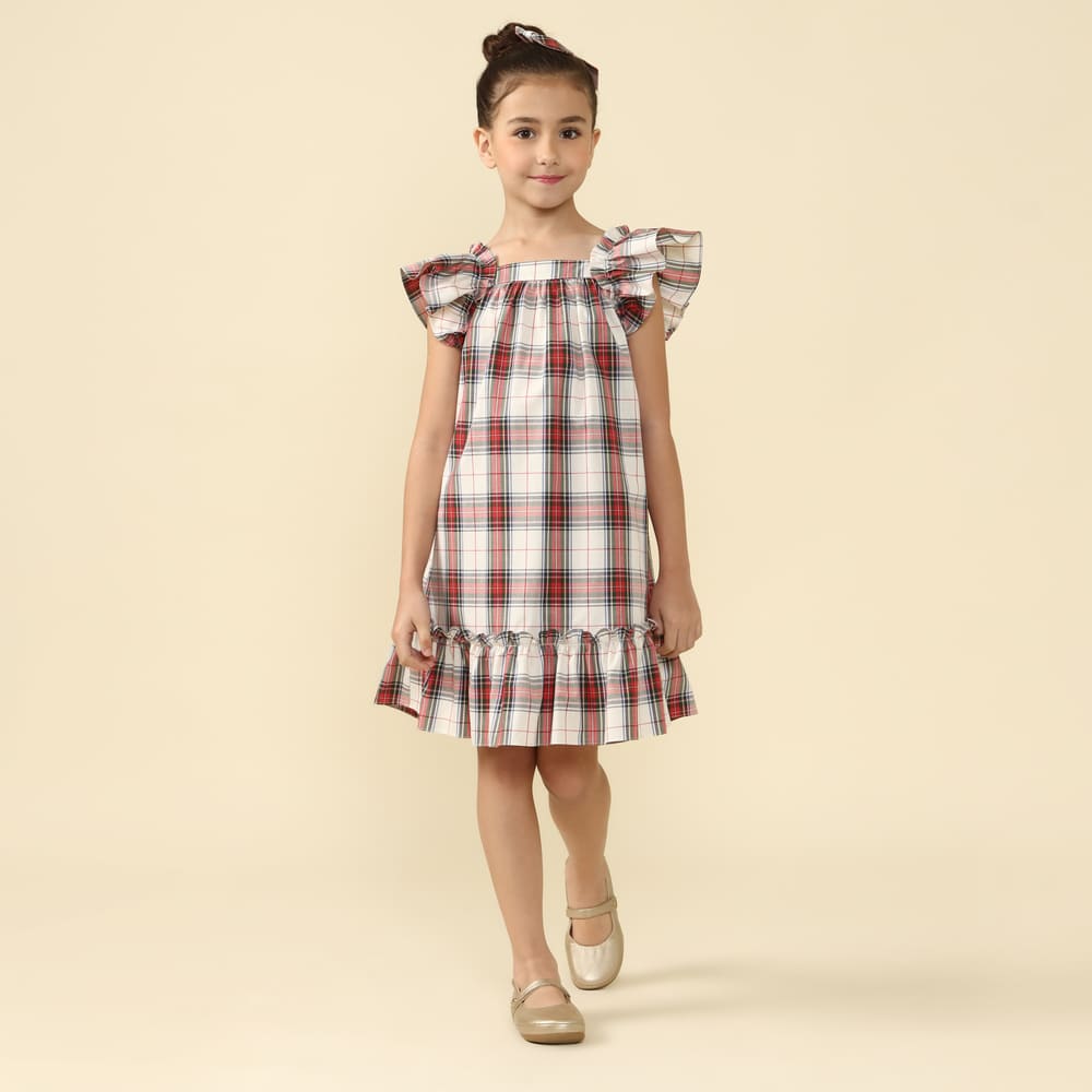 Vestido Natal Infantil Bolonha Xadrez