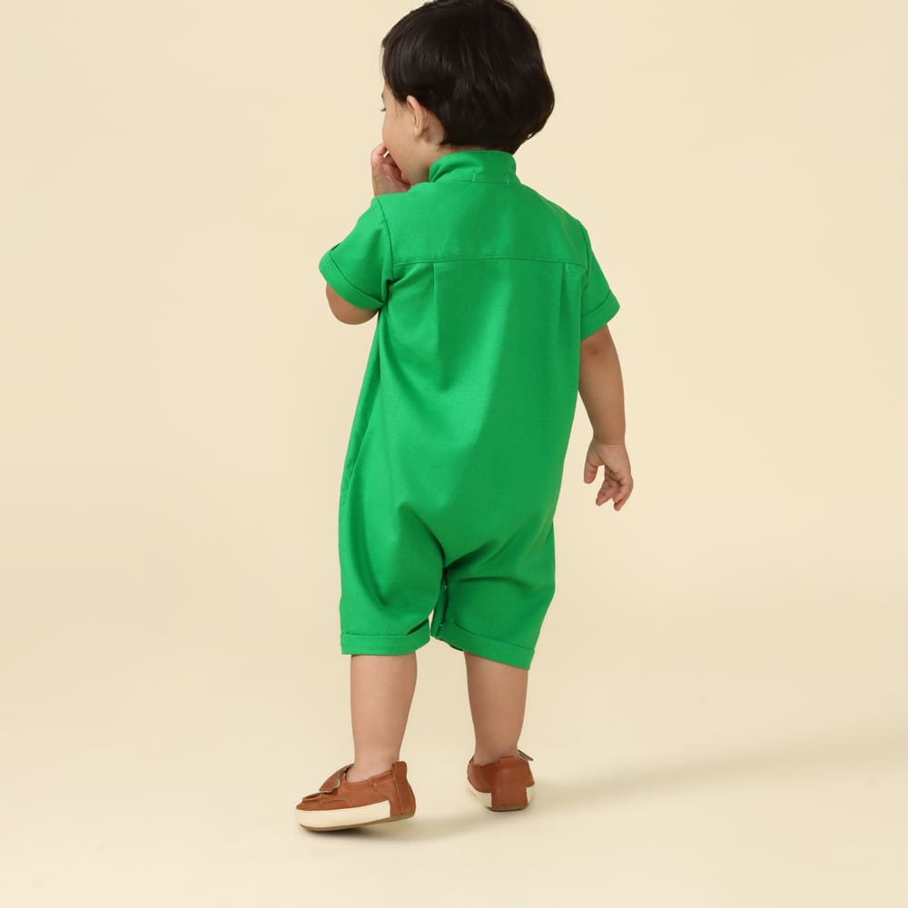 Macacão Bebê Bento Viscolinho Verde