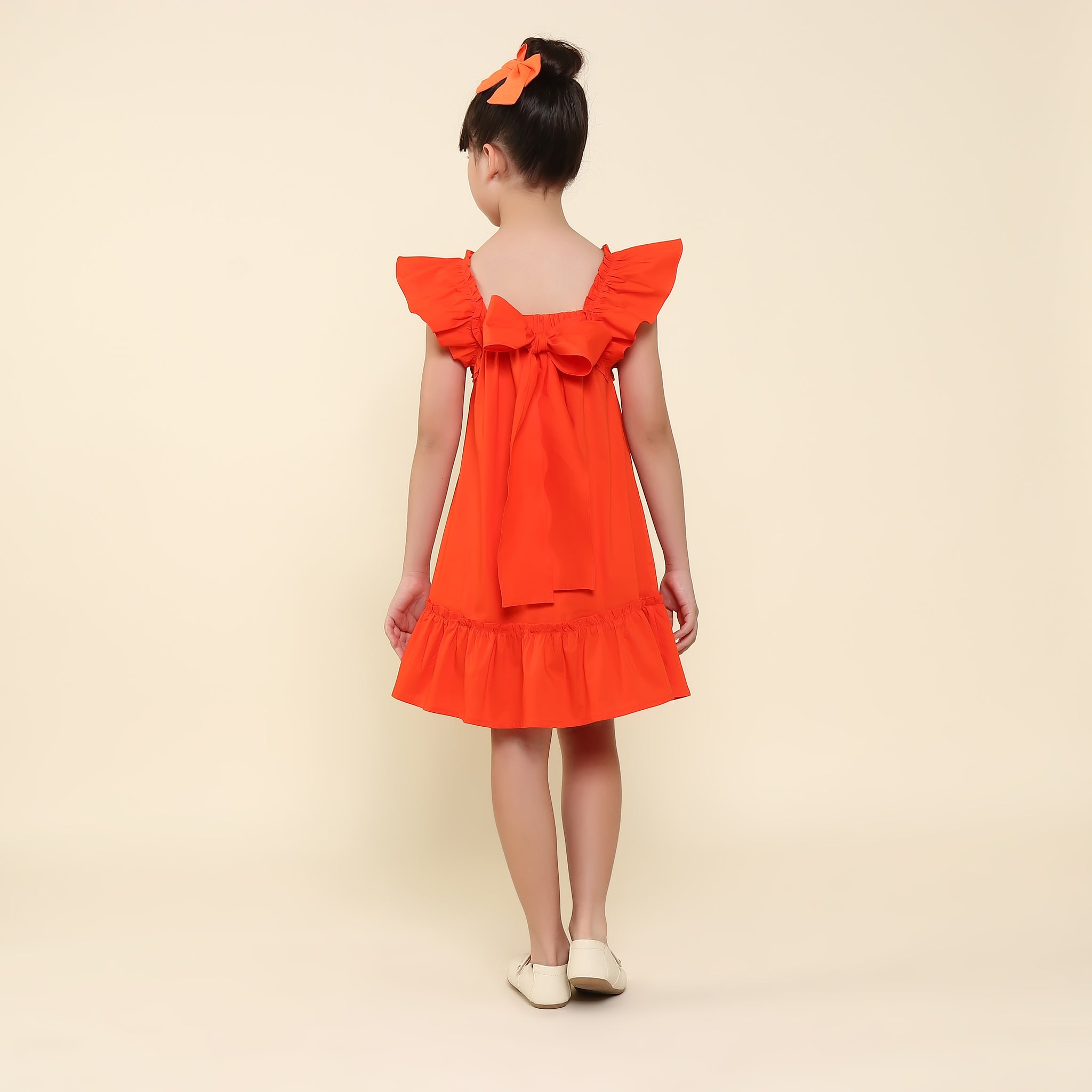 Vestido Infantil Bolonha Laranja