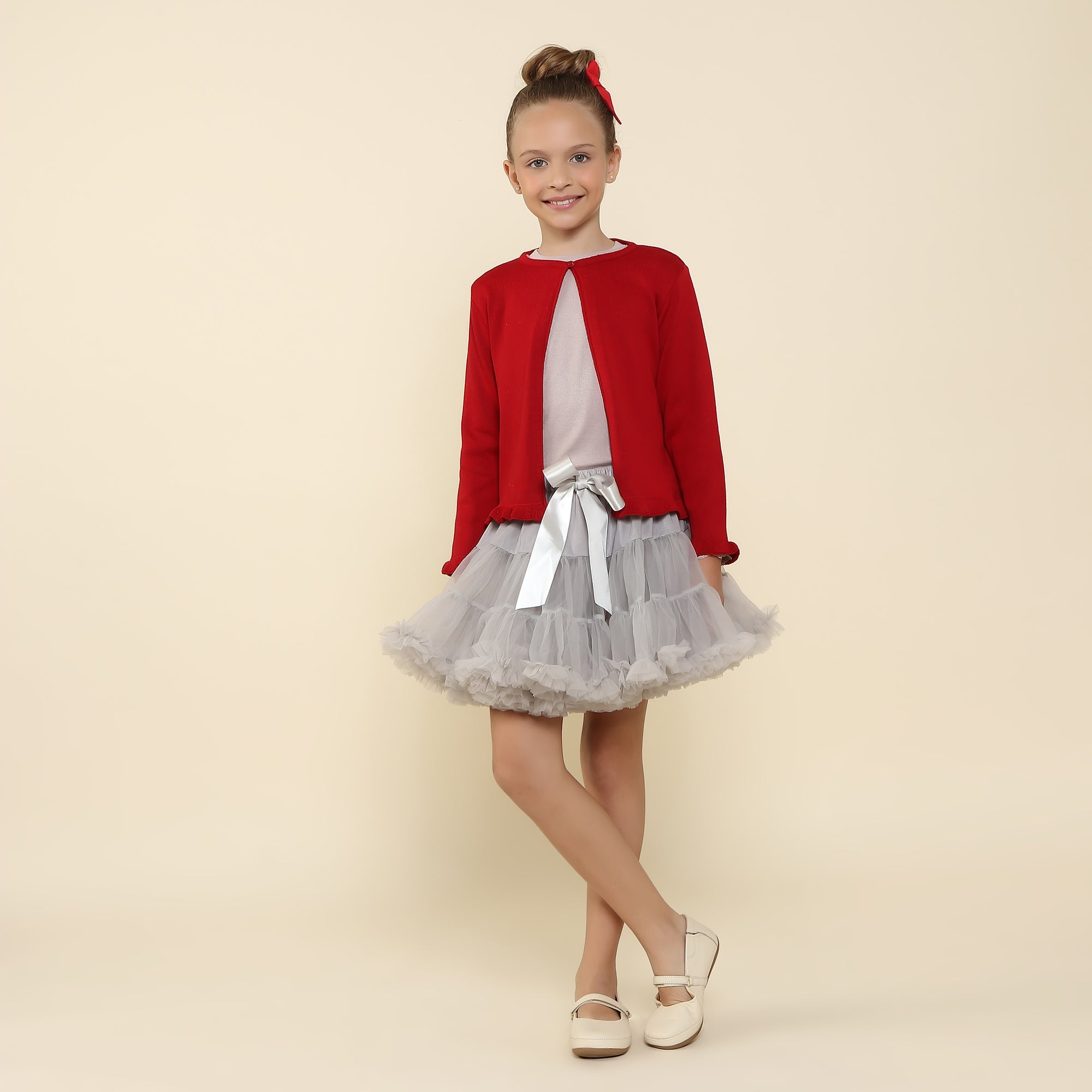 Saia Tutu Infantil Cinza