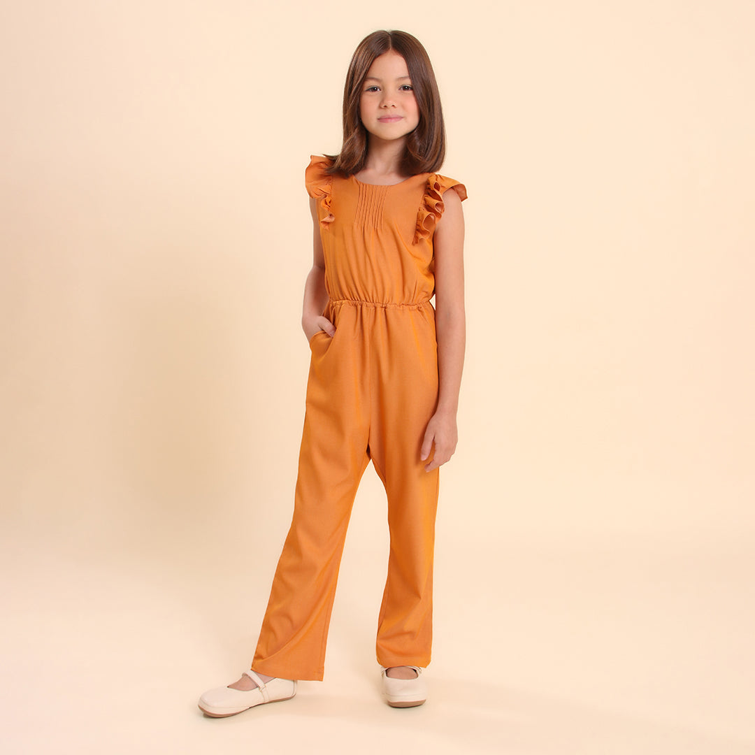 Macacão Infantil Antonella Mostarda