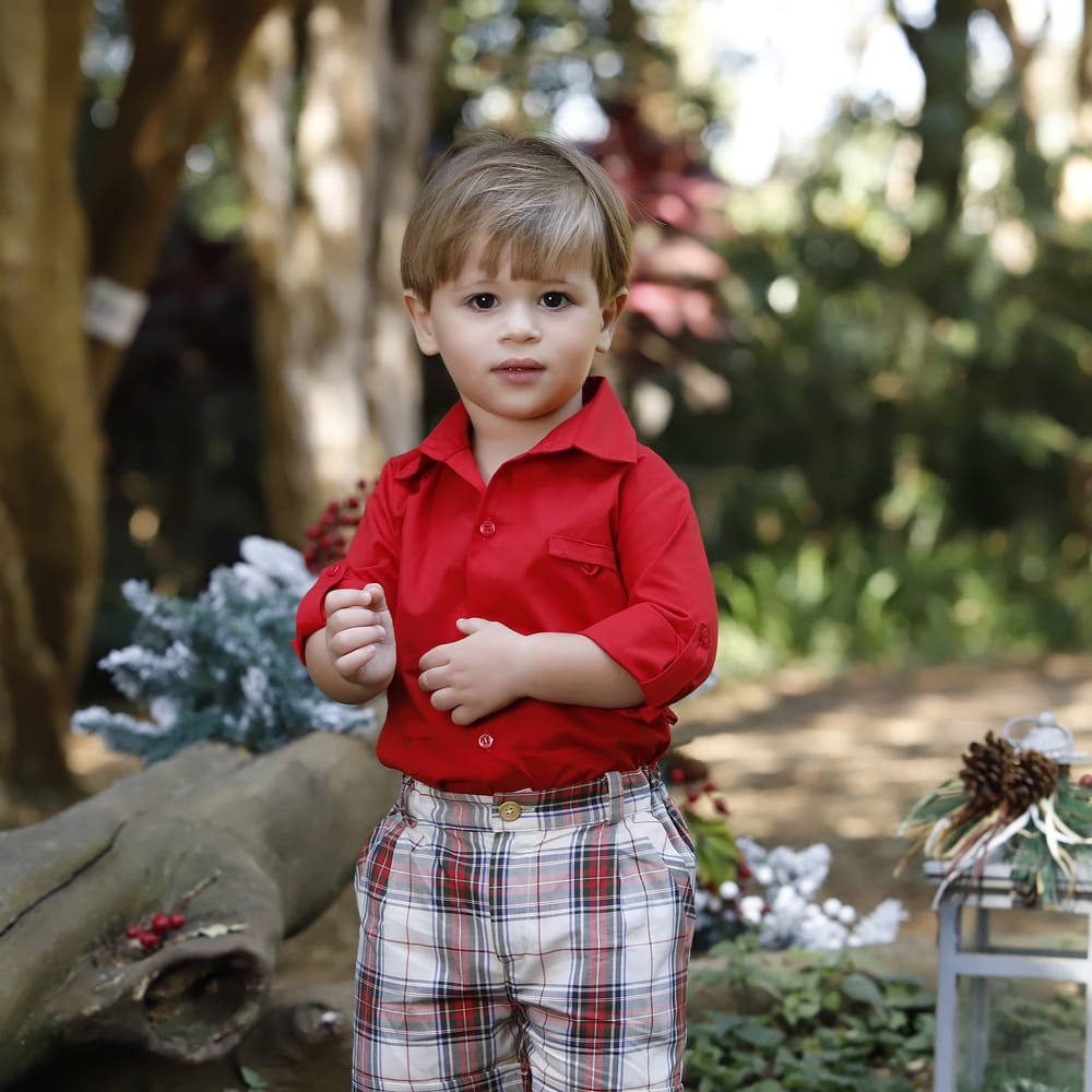 Camisa Body Natal Bebê Scott Vermelho