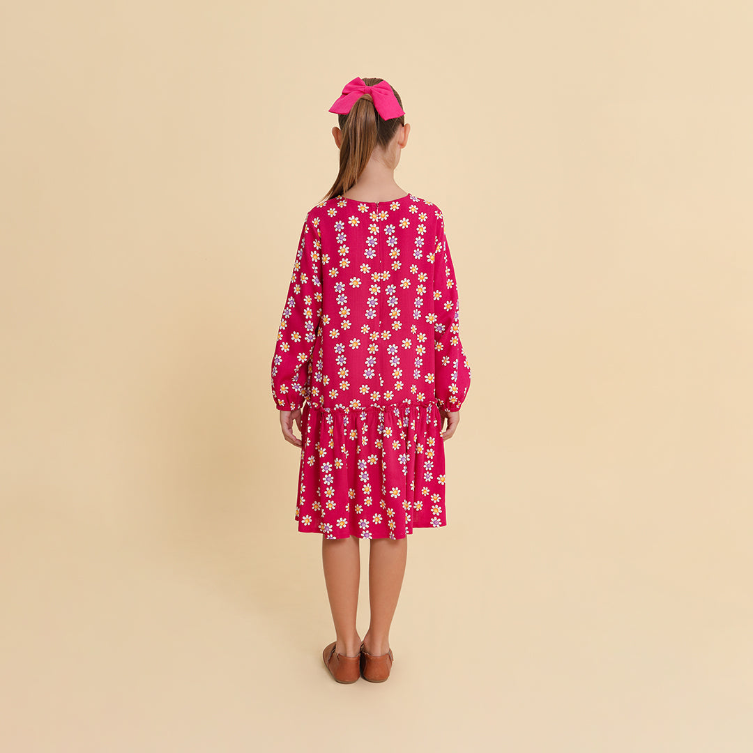 Vestido Infantil Verona Margarida Pink