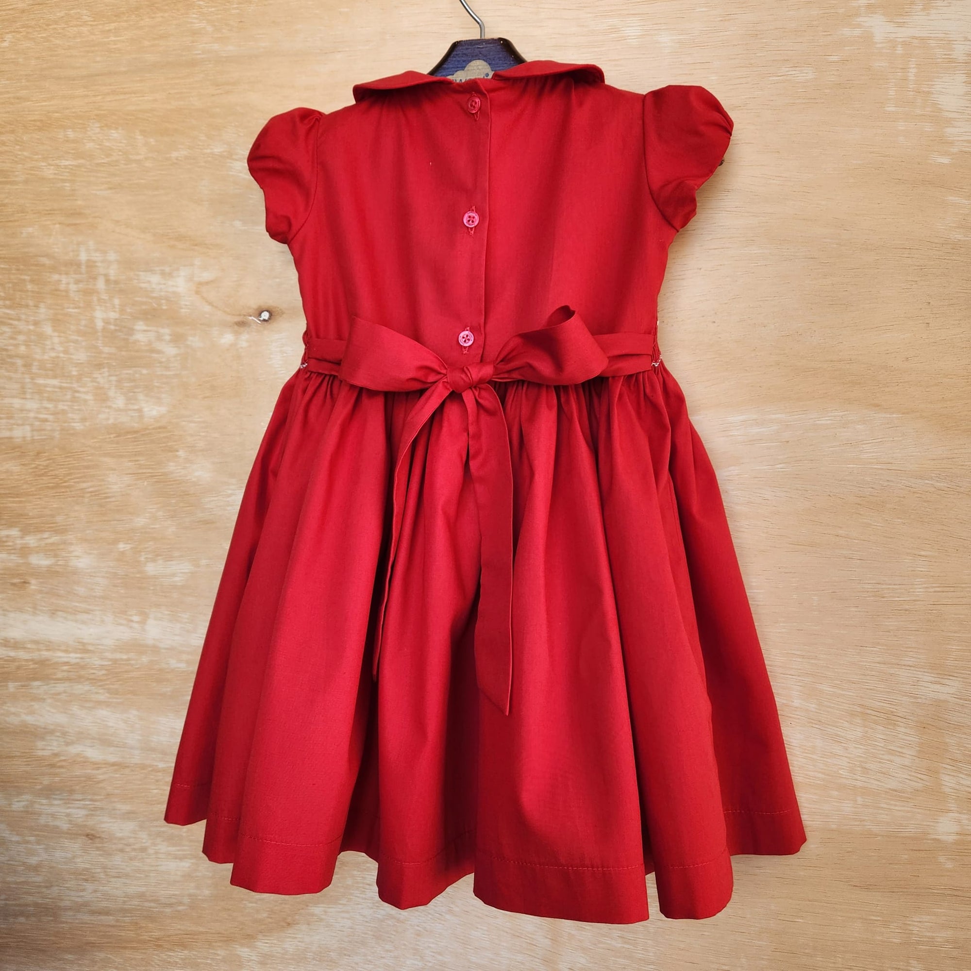 Vestido Bordado Bebê Clara Vermelho