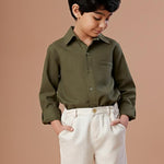 Camisa Infantil Scott Verde Oliva Natal