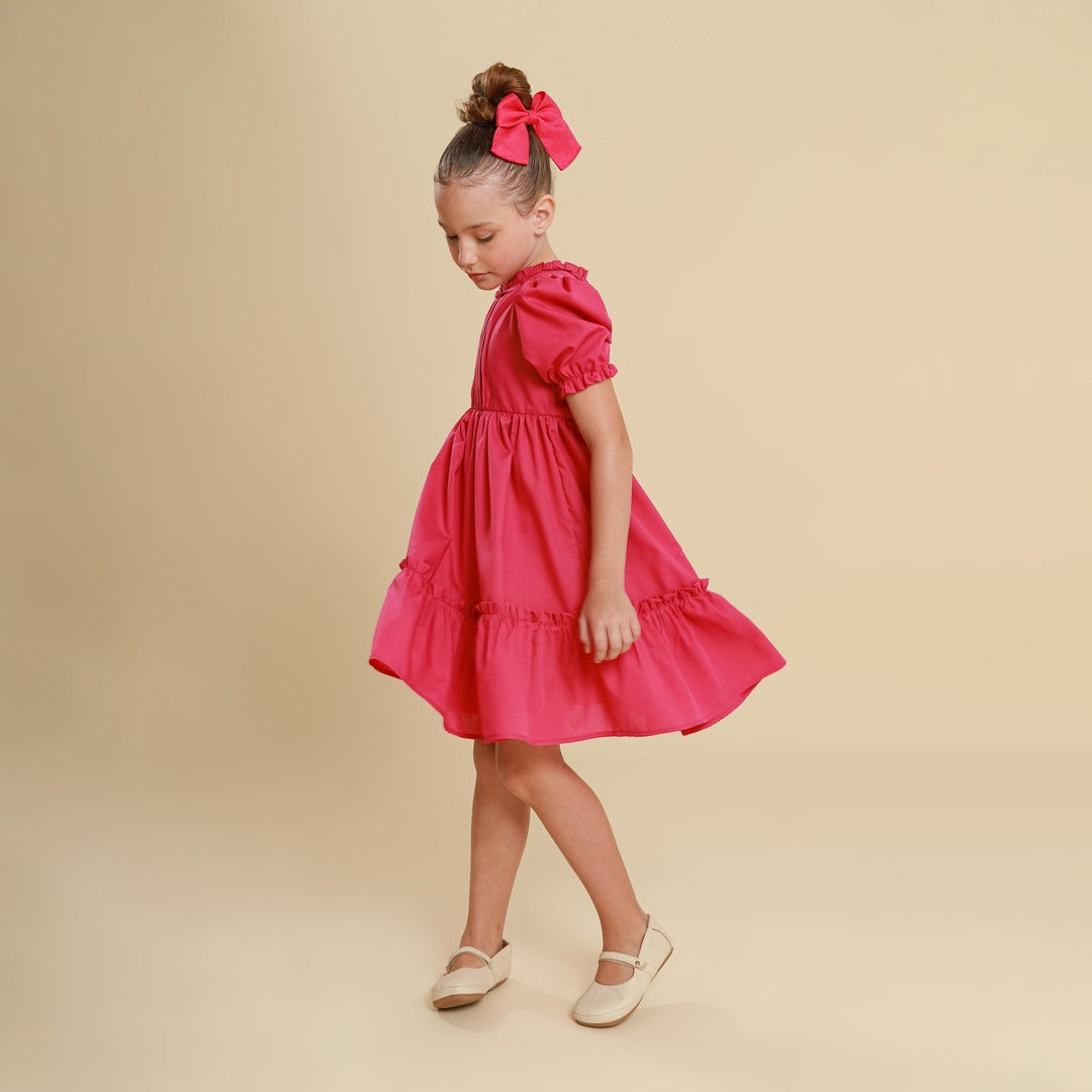Vestido Infantil Lírio Rosa Jambo