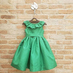 Vestido Festa Bebê Babado Verde