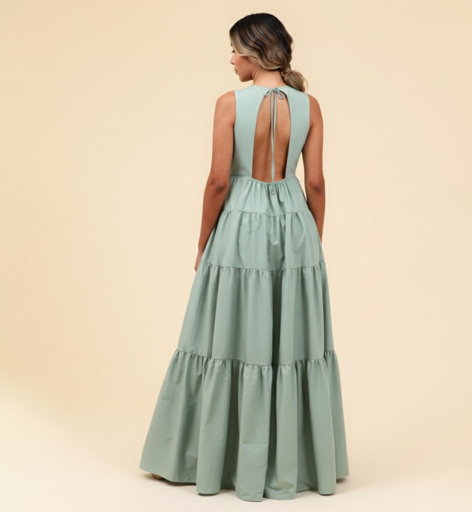 Vestido Amalfi Mãe Verde Celadon
