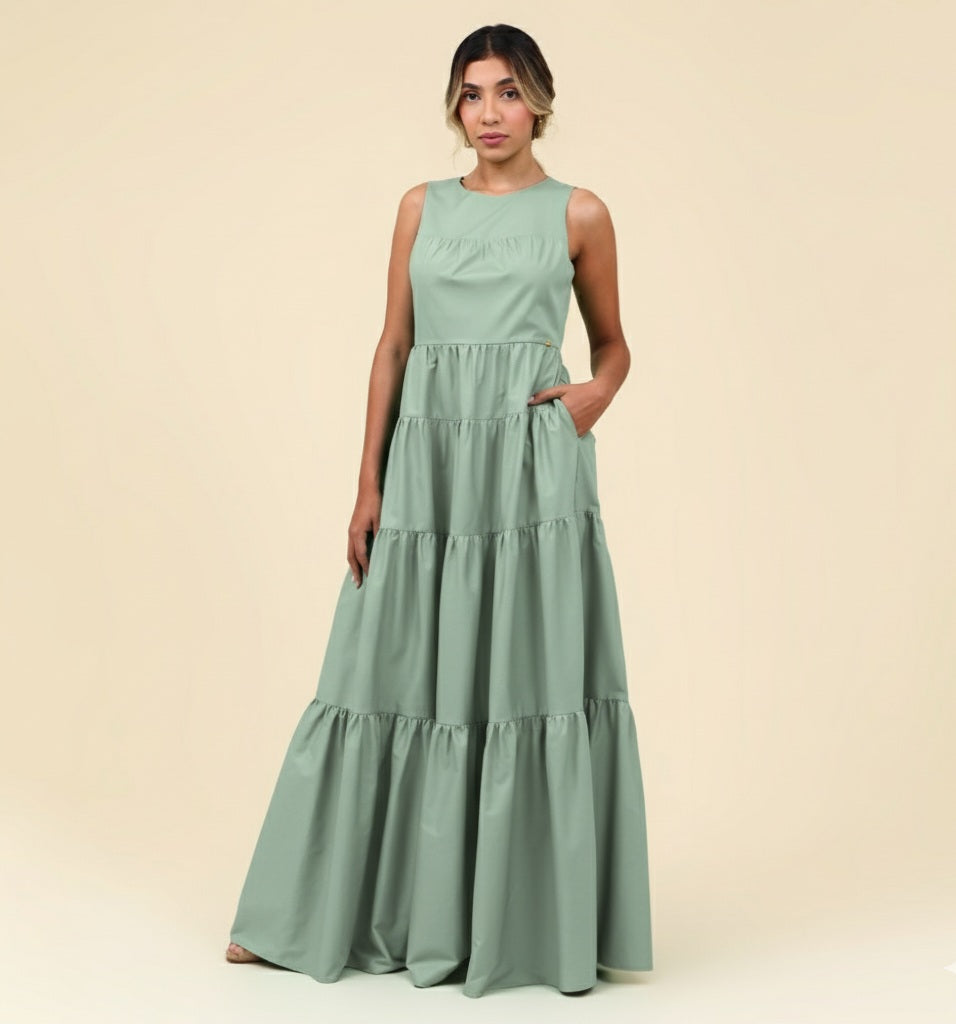 Vestido Amalfi Mãe Verde Celadon