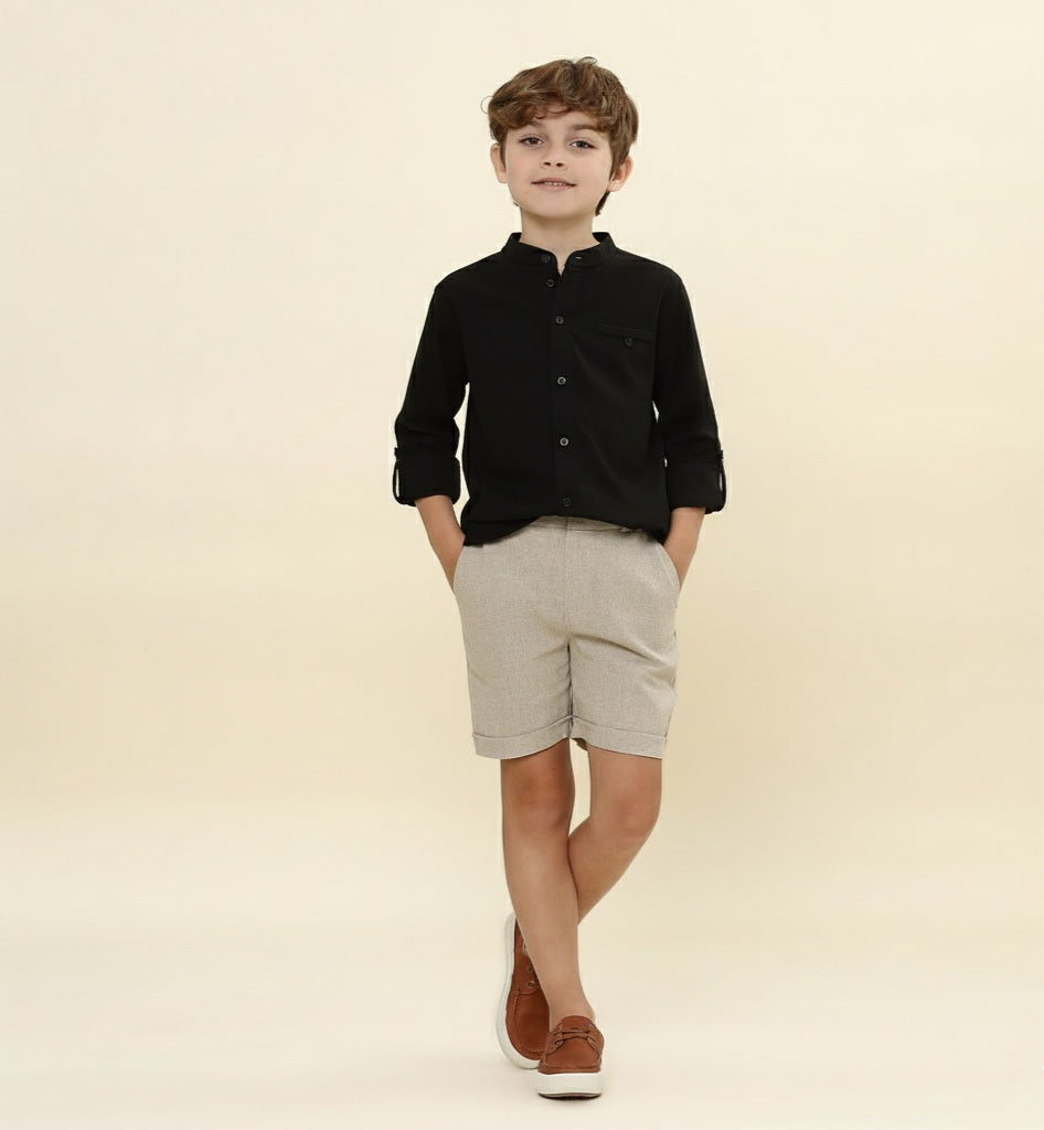 Camisa Infantil Lucca Preta