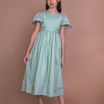 Vestido Infantil Poesia Longo Verde Celadon