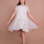 Vestido Infantil Paris Tule Bege