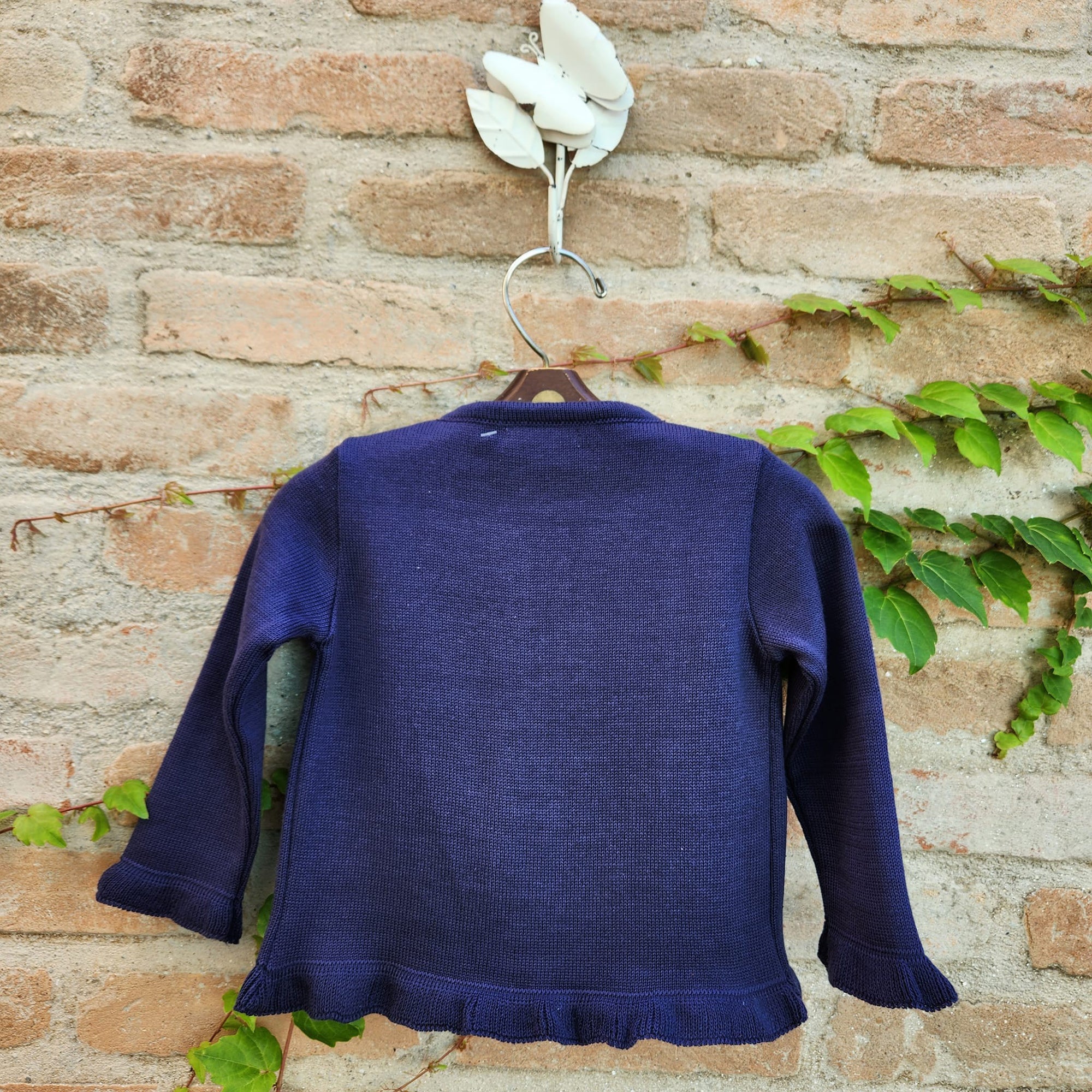Casaqueto de Tricot Bebê Lorena Azul Marinho