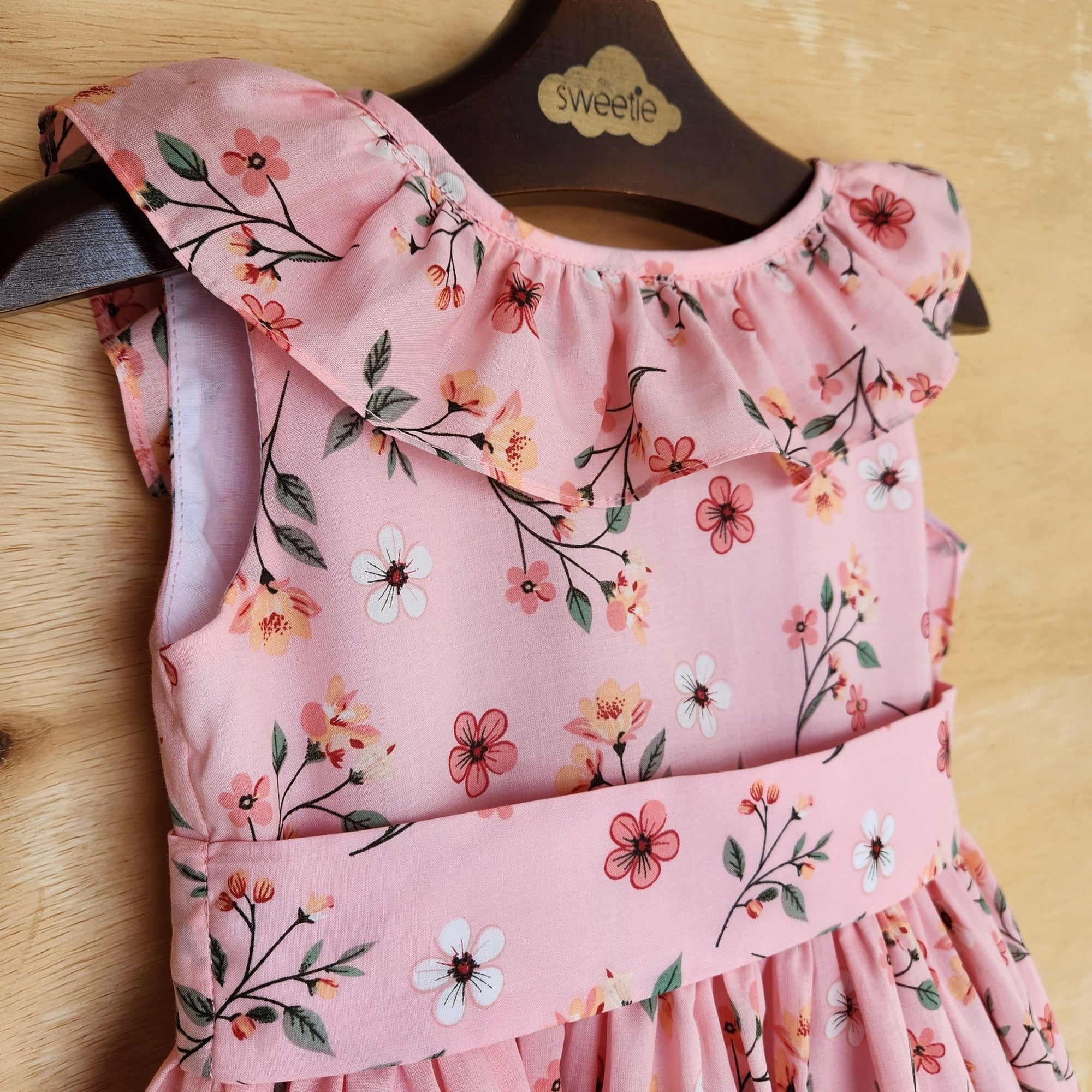 Vestido Bebê Babado Provence Rosa