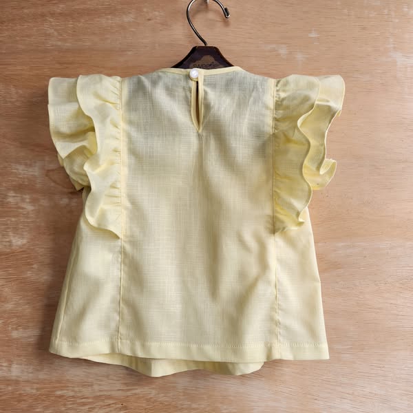 Blusa Bata Infantil Eduarda Amarela