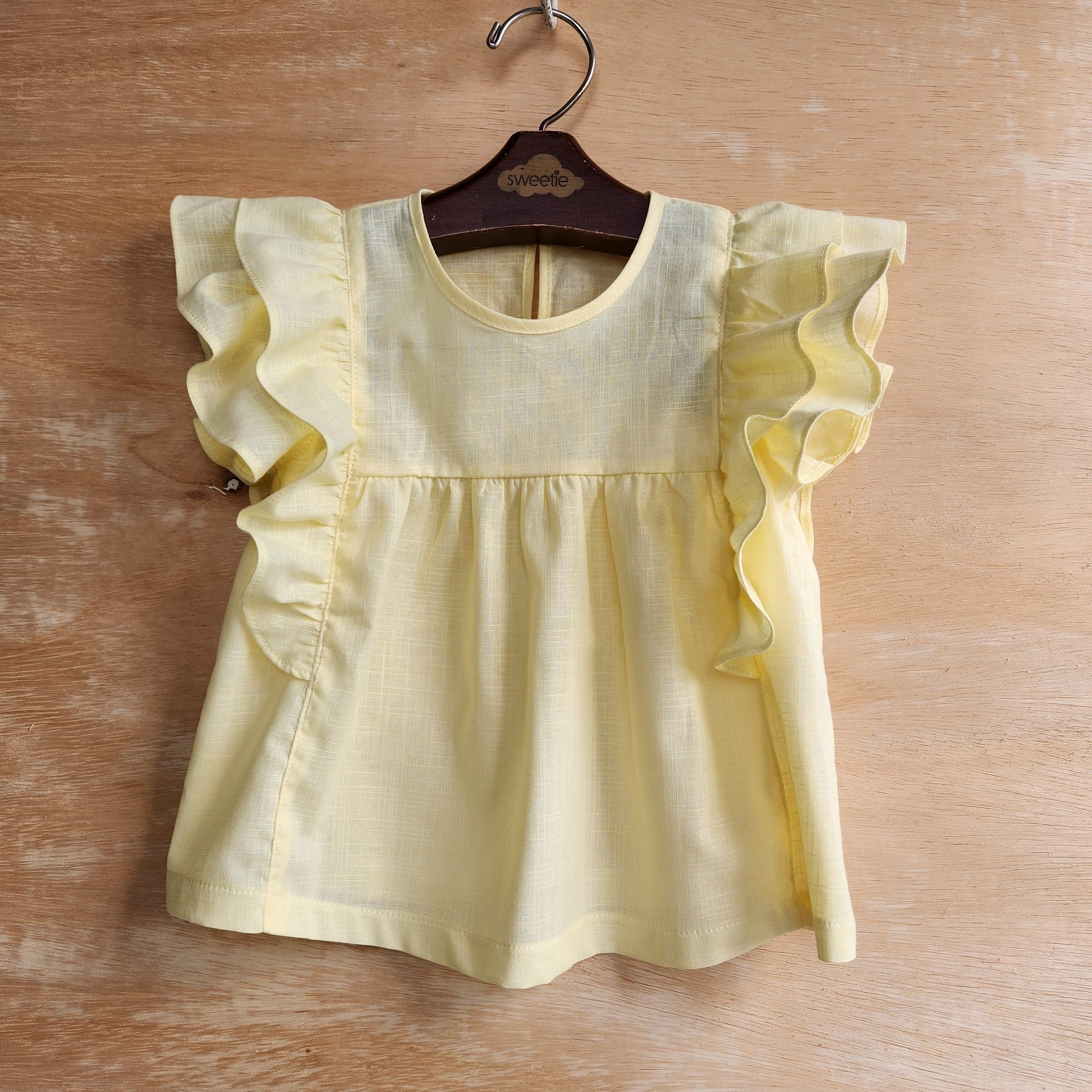 Blusa Bata Infantil Eduarda Amarela