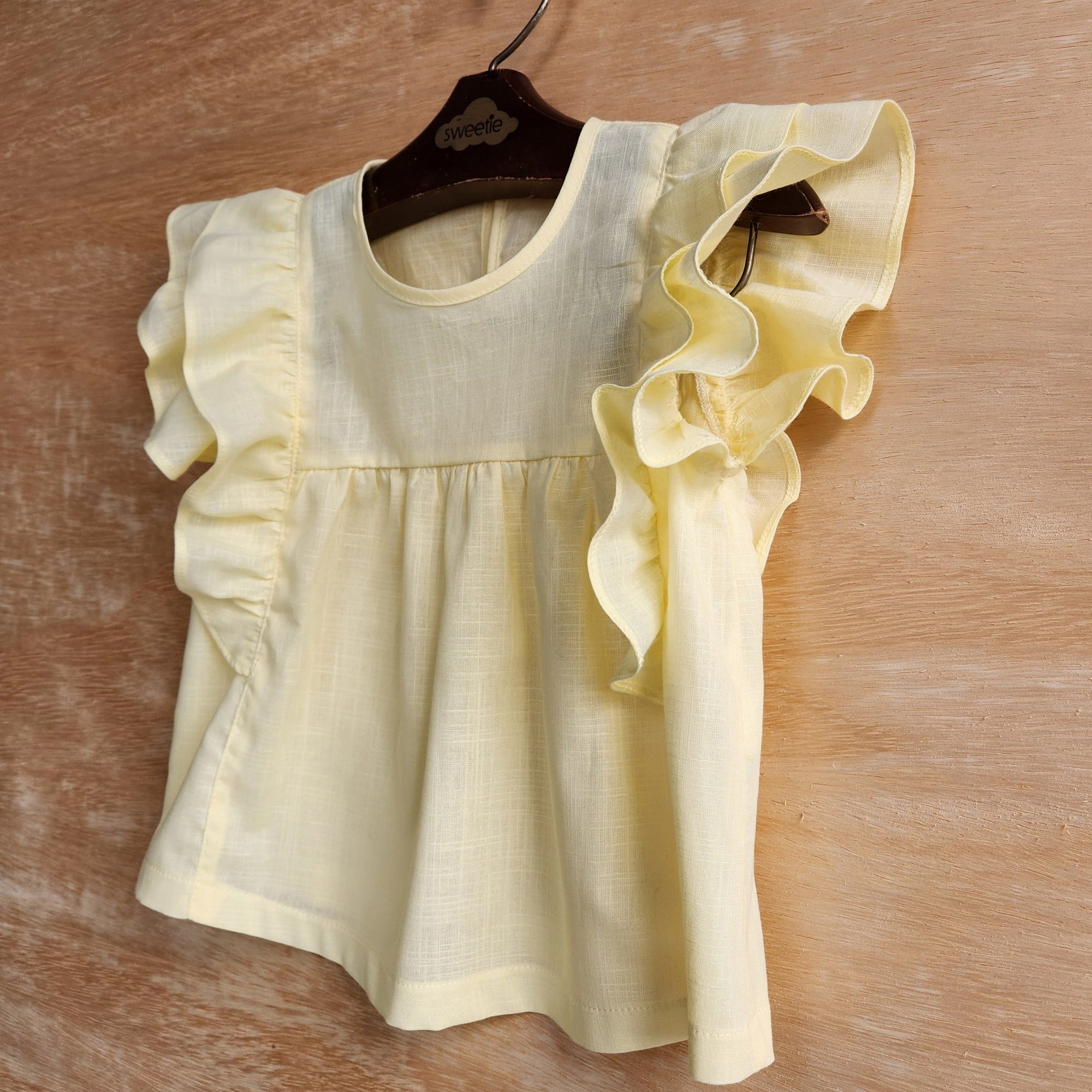 Blusa Bata Infantil Eduarda Amarela