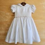 Vestido Bordado Bebê Clara 400 fios Branco