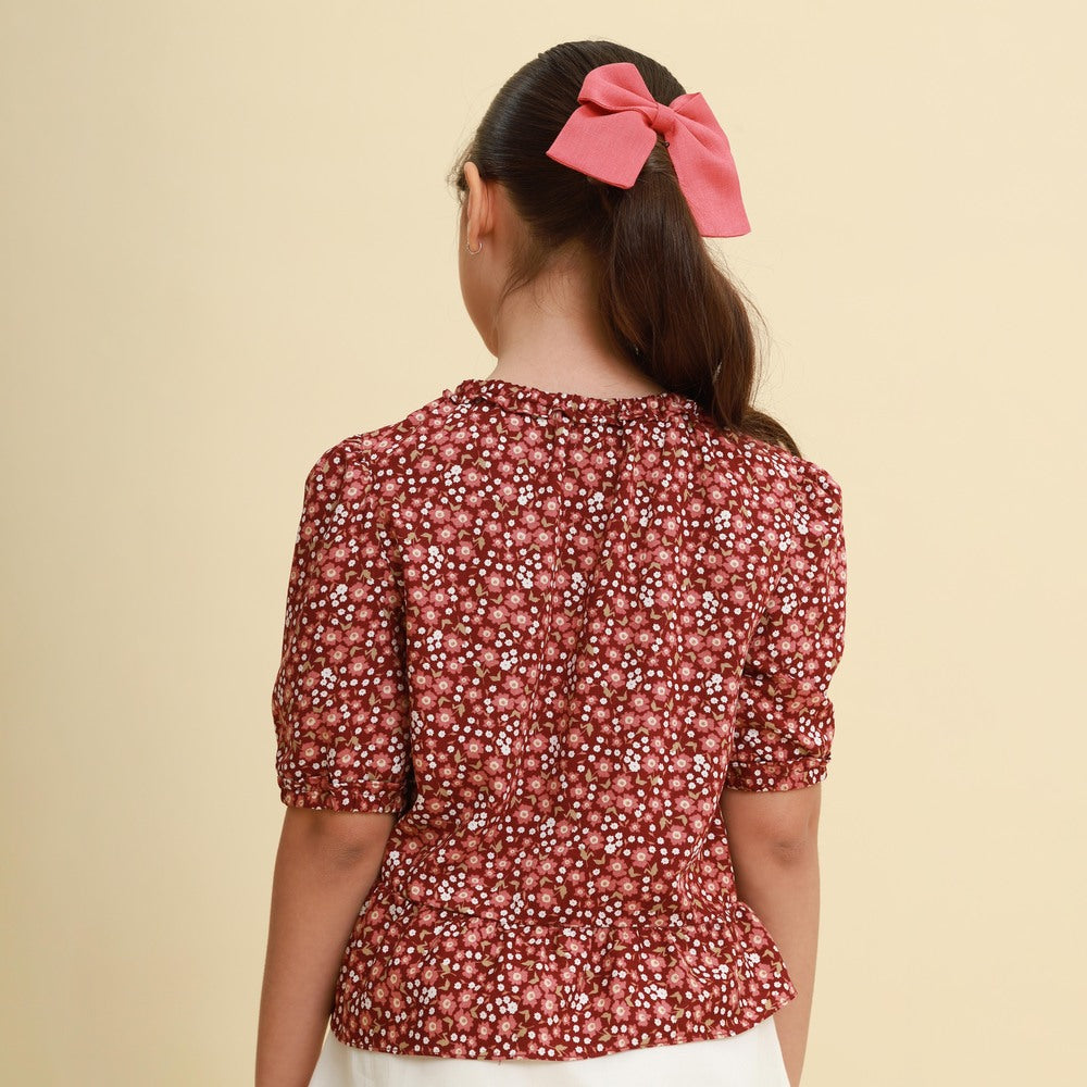 Bata Infantil Lyon Florzinha Vinho