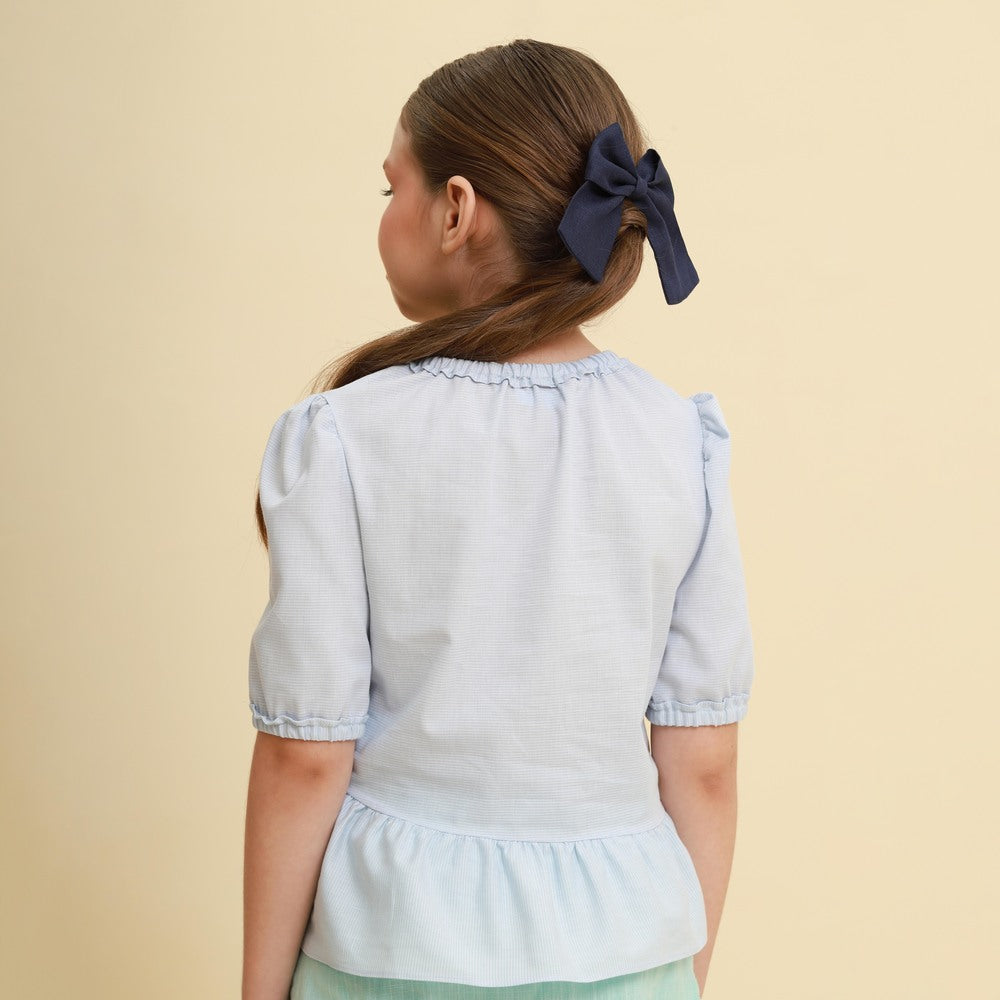 Bata Infantil Lyon Micro Vichy Azul