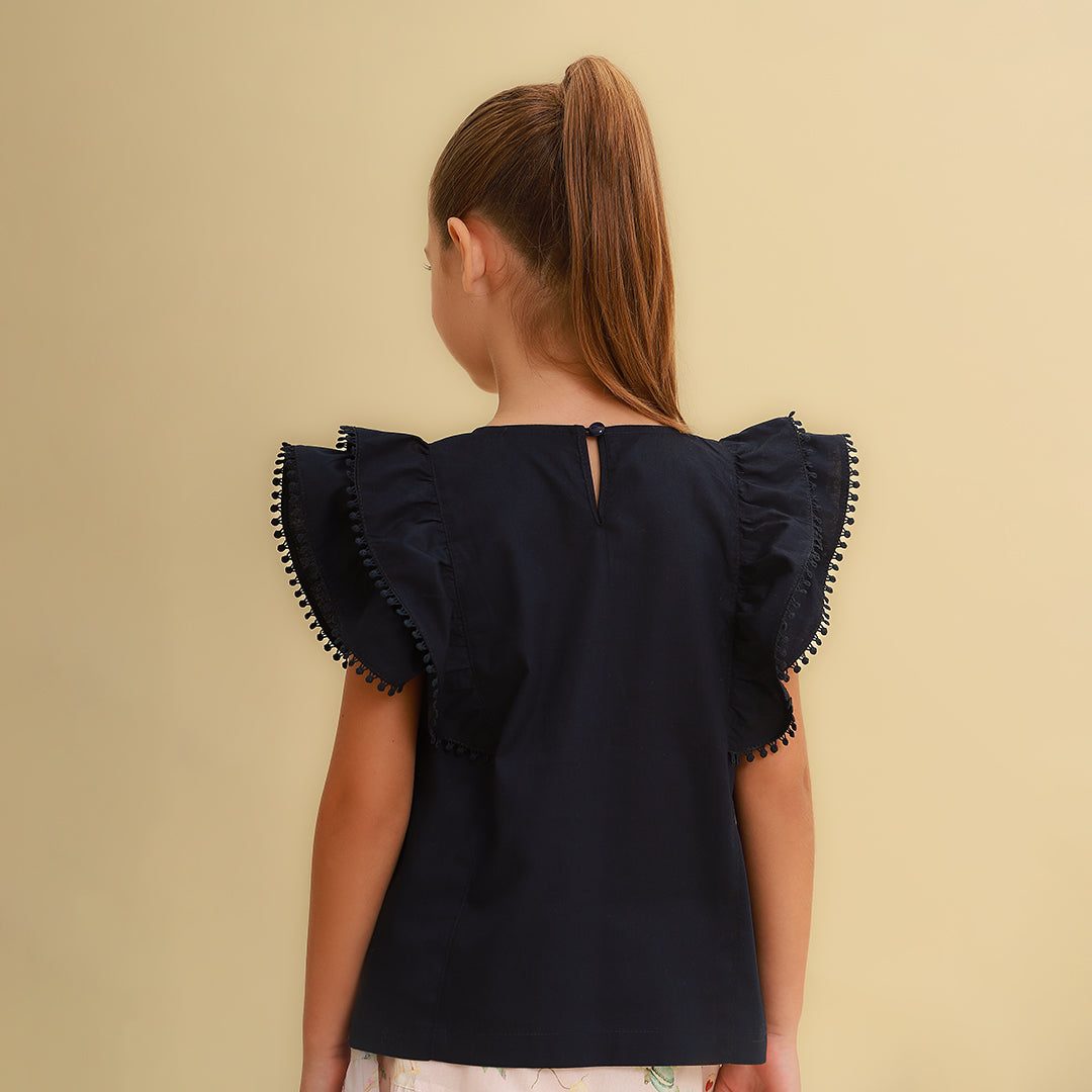 Blusa Bata Infantil Azul Marinho