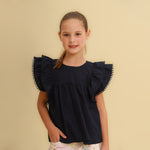 Blusa Bata Infantil Azul Marinho