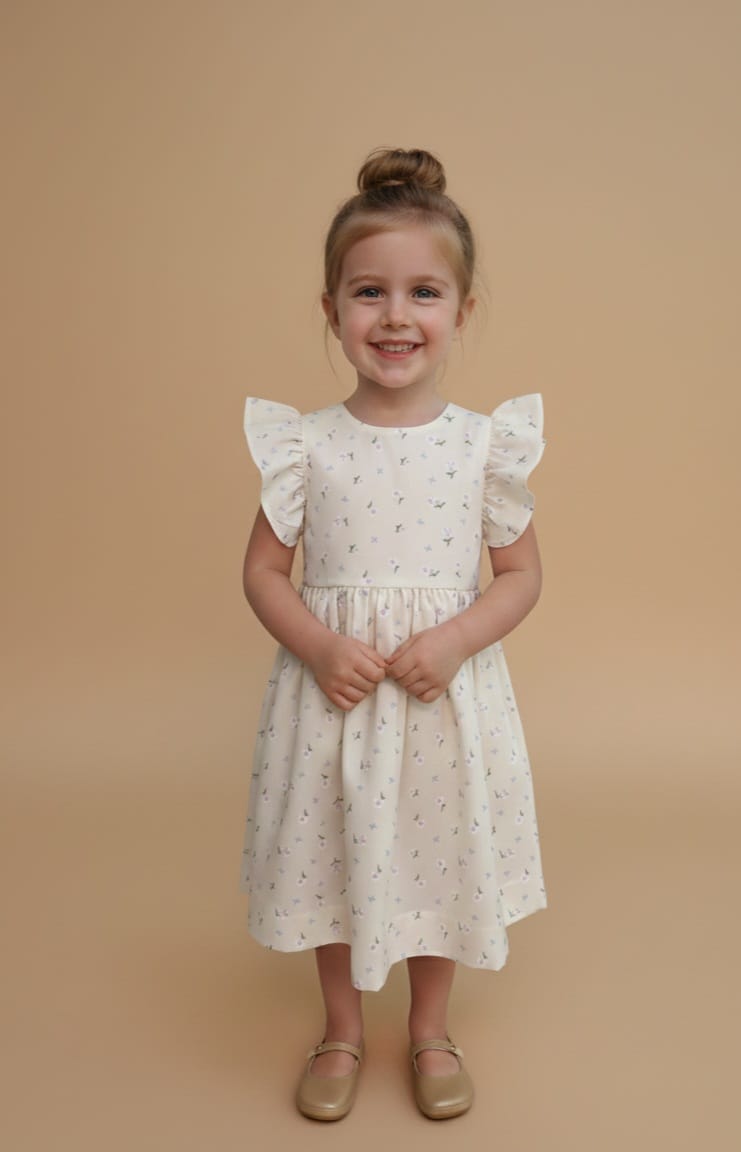 Vestido Celine Florzinha Off White