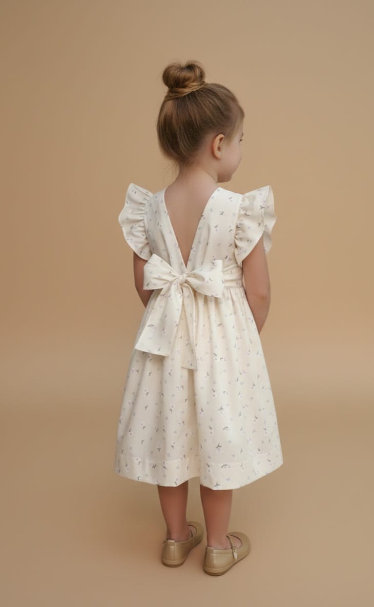 Vestido Celine Florzinha Off White