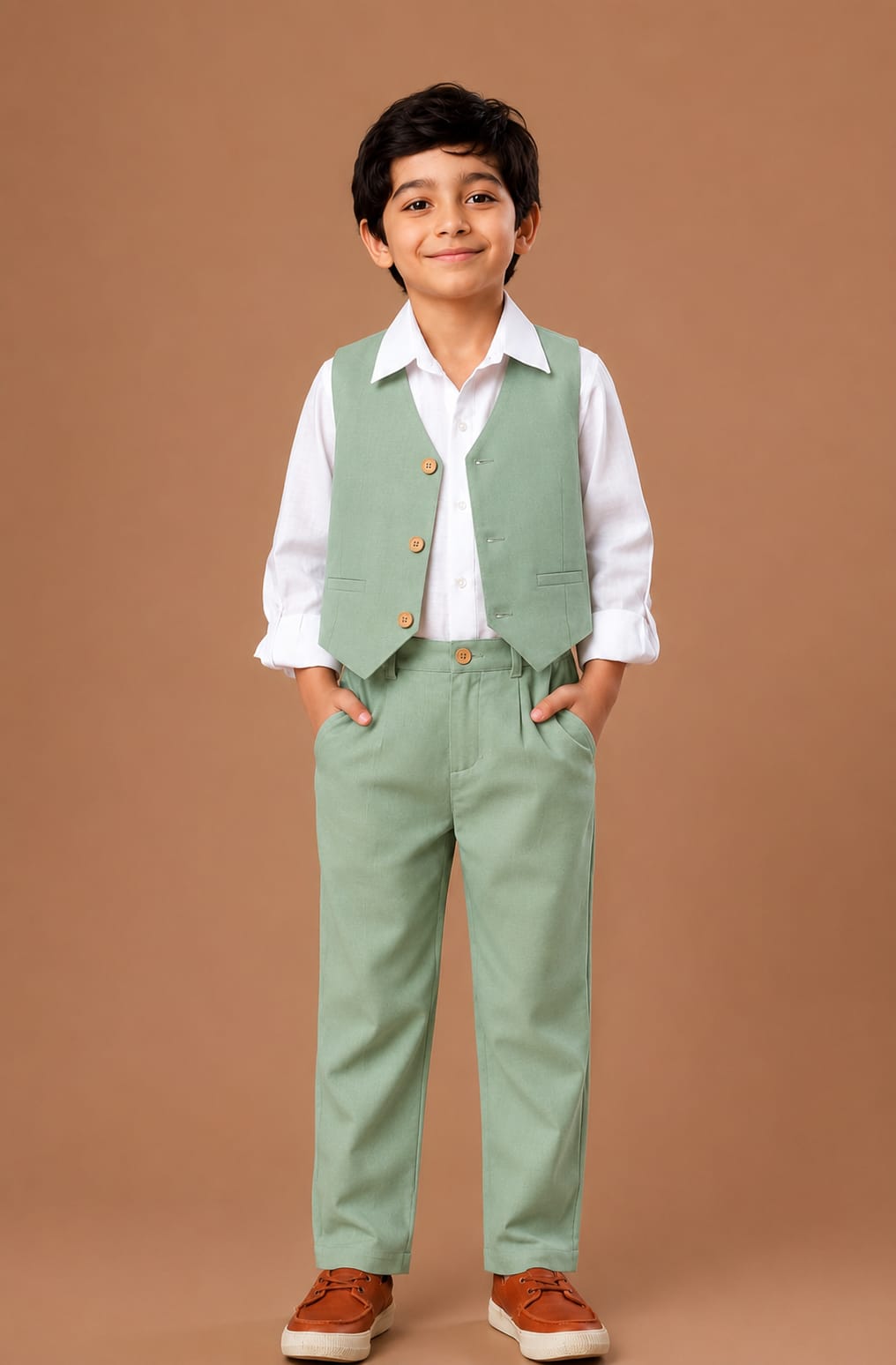 Conjunto Infantil 3 Peças Verde Celadon