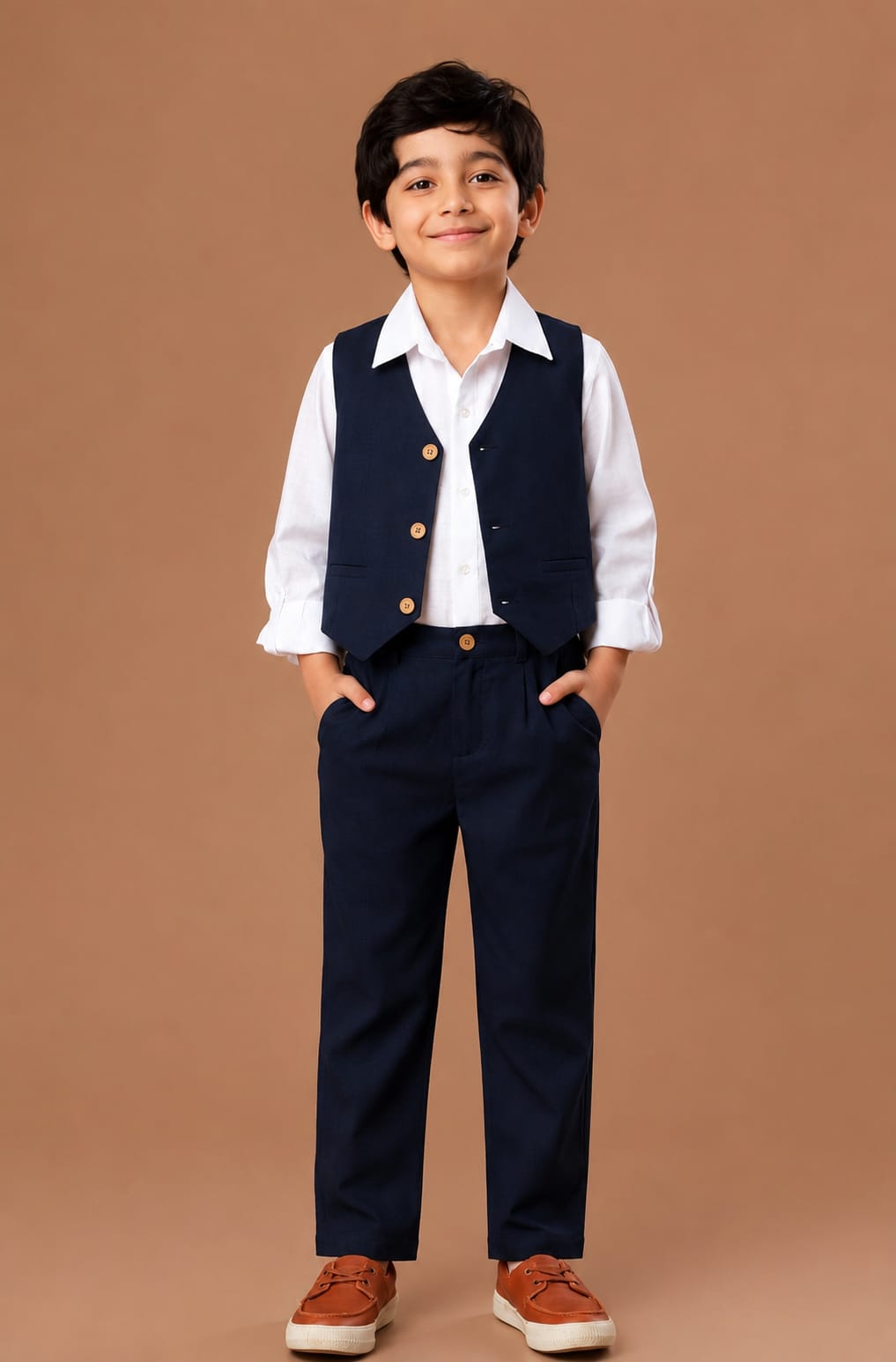 Conjunto Infantil 3 Peças Azul Marinho