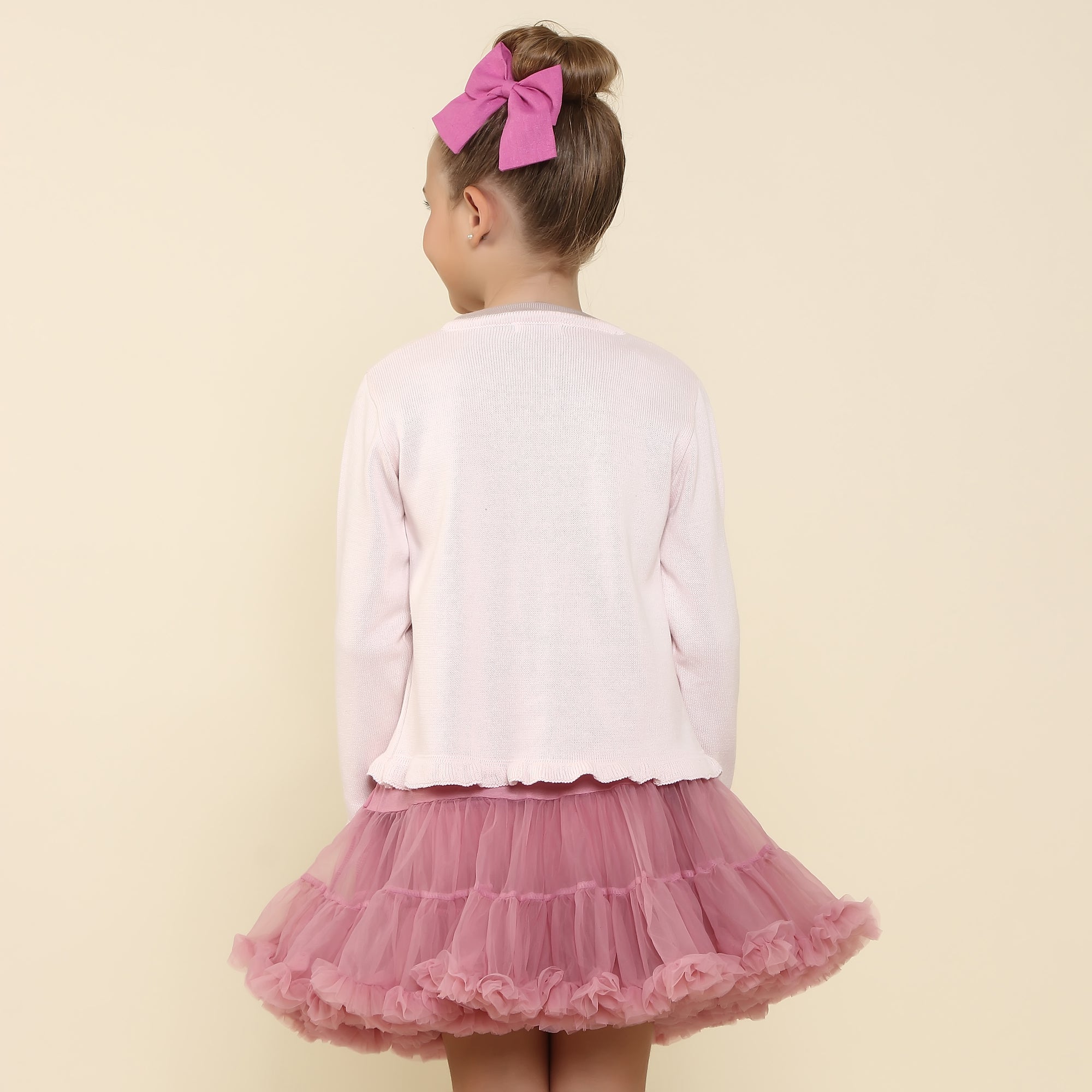Casaqueto de Tricot Infantil Lorena Rosa