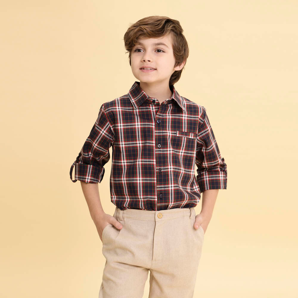 Camisa Infantil Scott Xadrez