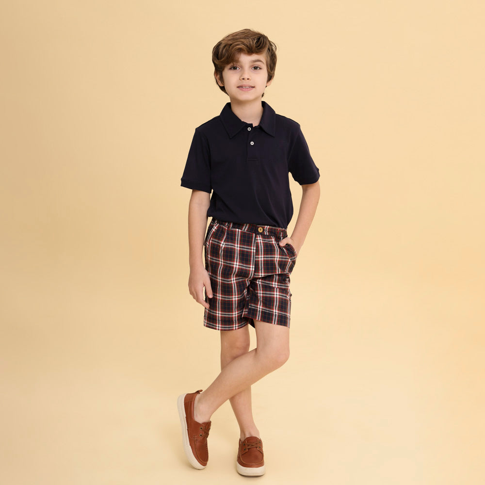 Camisa Infantil Polo Azul Marinho